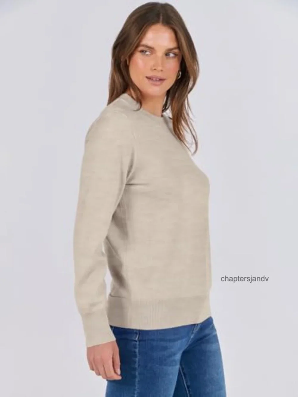 ANRABESS Women's Crewneck Pullover Sweater Long Sleeve Casual Knit